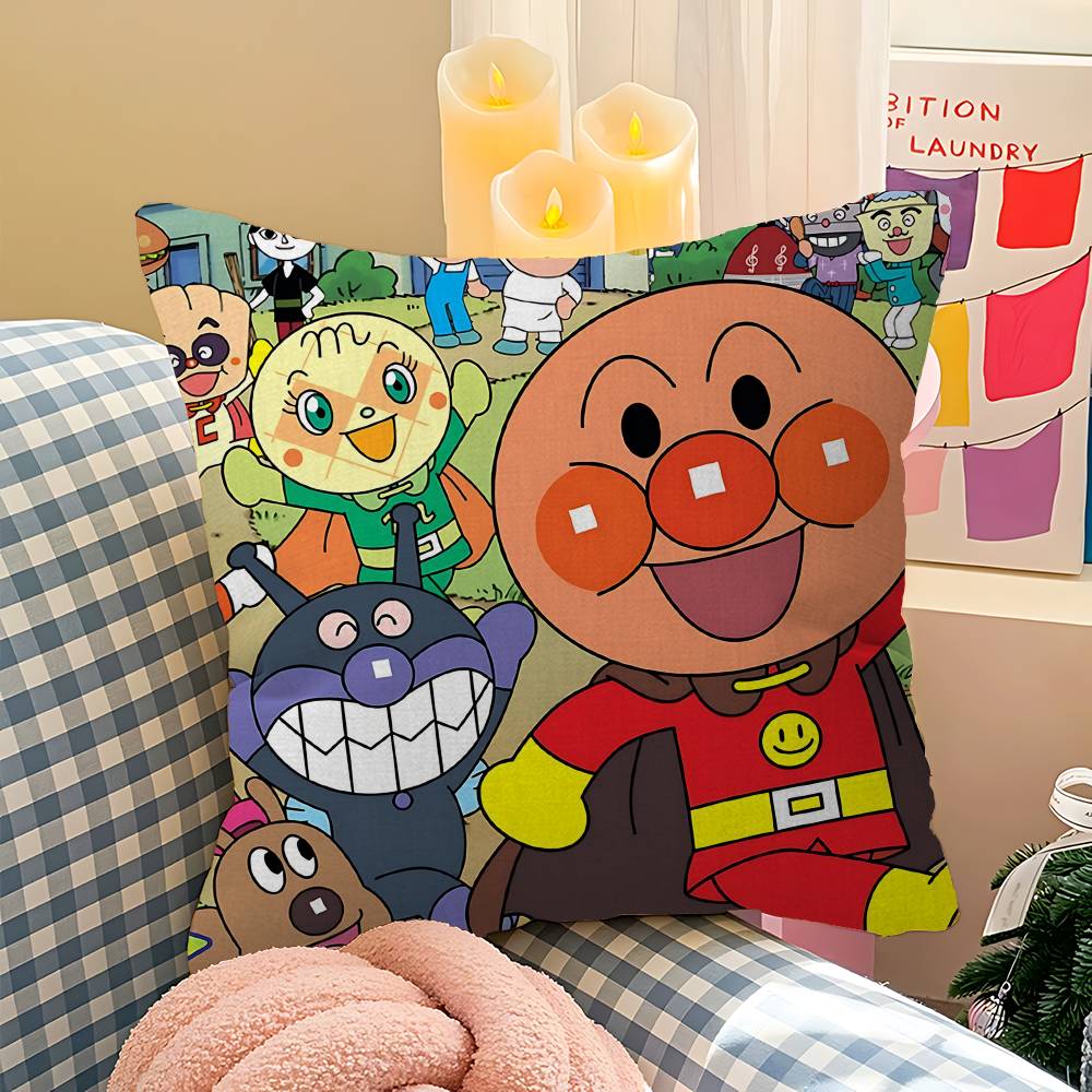 Children Anime Anpanman Personalized Picture Text Home Decorative Pillows Household Gifts 45X45Cm