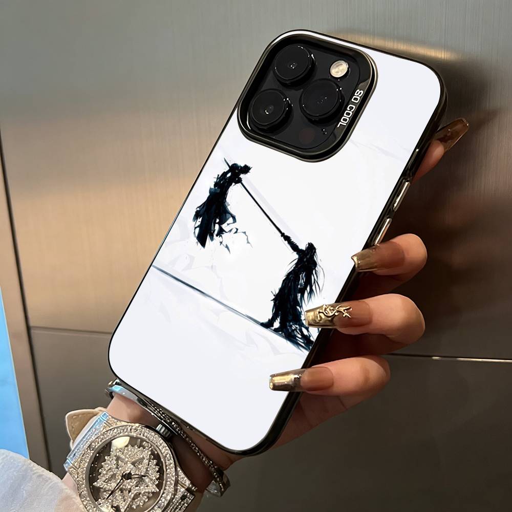 Горячий аниме-B-L-E-A-C-H Чехол для телефона iPhone 17,16,15,14,13,12,11 Plus Pro Max Цветной Серебряный Чехол для телефона