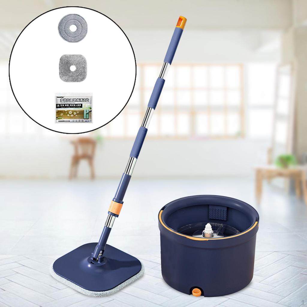 Комплект швабры и ведра, грязный и чистый, сепаратор воды, регулируемая ручка из нержавеющей стали, швабры из микрофибры