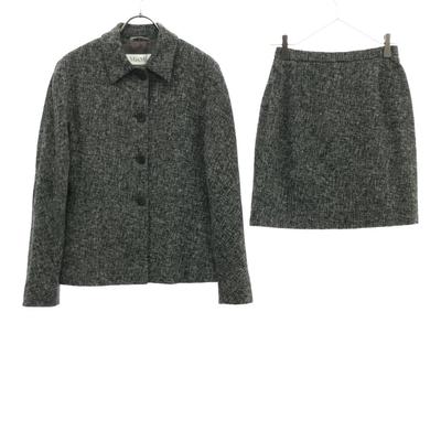 Сделано в Италии Шерстяной костюм-юбка Комплект 38 Серый Подкладка молния сзади Женский Б/У
