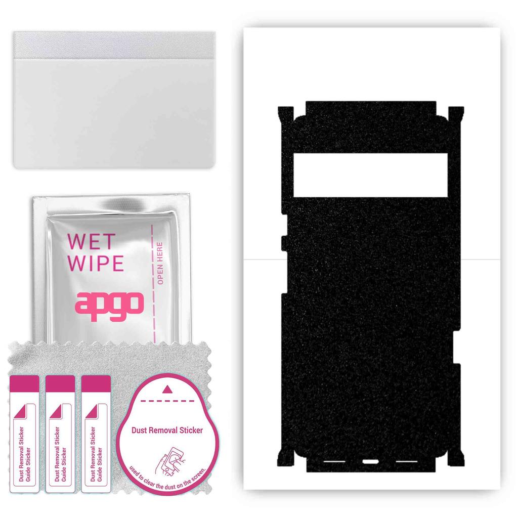 apgo Protective Skin Sticker for the Back+sides Compatible with Google Pixel 6 Pro, Full Wrap Film, Foil, Vinyl - Pattern Matte Black