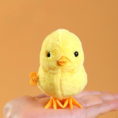 Игрушка, Игрушки-цыплята, Реалистичная плюшевая утка Прыгающая Мультяшная Заводная Игрушка