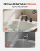 Roman Tub Faucet, 3 Hole Waterfall Bathtub Faucet, Roman Bathtub Faucets Set with Shower Head & 1 Handle, Deck Mount Bath Tub Faucets Set for Adult