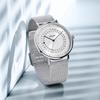 Швейцарские Сапфировые Белые Серебристые Нержавеющая сталь Сетка 41 мм a.b.art Мужские часы, Механизм, Стекло, Циферблат, Ремешок, Тонкие, Водонепроницаемые, Аналоговые, Простые, Деловые,