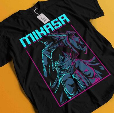 Футболка Attack On Titan, футболка Микаса, футболка Эрен Леви, футболка Эрвин Ханге Армин из AOT