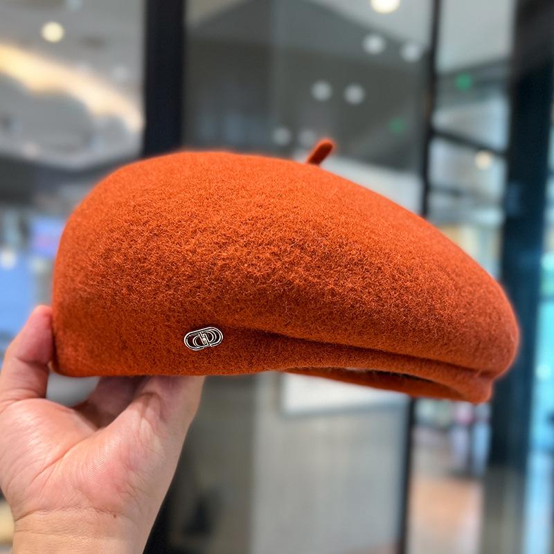 Женская шерстяная шапка-берет, теплая, зимняя, универсальная, кепка газетчика-художника, не растягивается, легкая