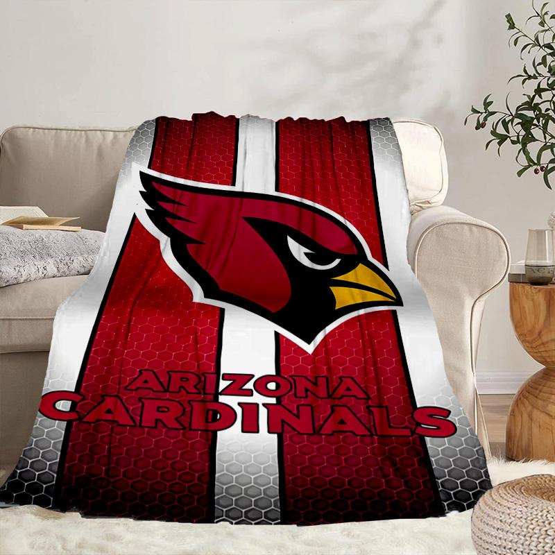 Arizona Cardinals Flag Portable Blanket/Soft Blanket Bedding Blanket Suitable for Travel Camping Living Rooms Offices Sofas Fan Gifts