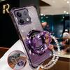 Crystal Bracelet Magnetic Stand Phone Case For Xiaomi Redmi Note 13 Pro Plus 12S 11S 10S 9S 12 11 10 9 Glitter Shockproof Cover