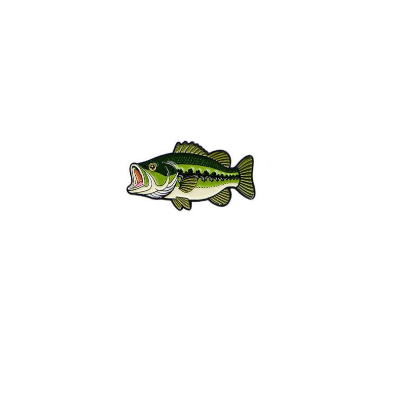 1/5Pcs Freshwater Saltwater Fish Enamel Pins Trout Tuna Bass Lapel Pin Fishing Lover Brooch Backpack Clothes Decor Gift