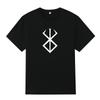 Summer Tees Comfort For Mens Crew Neck Black Print T-shirt Geometric Symbols Spider Transfer Print Cotton Tshirt