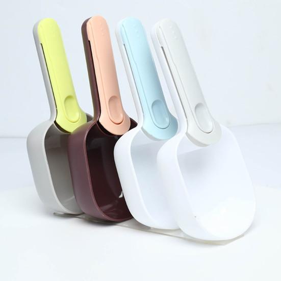 Лопата для корма для домашних животных, высокая прочность, удобная ручка, портативная ложка для кормления домашних животных с уплотнением