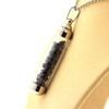 Stones and Minerals. Raw Sapphire Necklace. 50 Mm Tube Model.