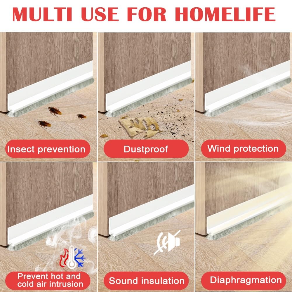 Self Adhesive Under Door Draft Stopper Insect Sealing Strip for Bottom of Door