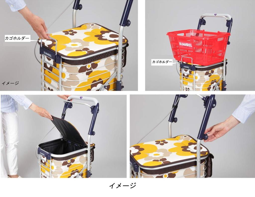 Тележка UBER Wire Cart Swarel с сумкой Красная AS-0275