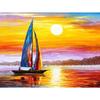 5D DIY Diamond Painting Small Sailboat Embroidery Cross Stitch Rhinestone Mosaic Home Decor