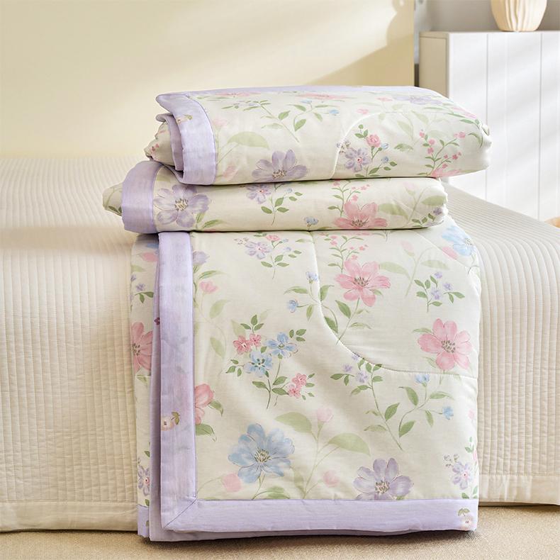 A-class inside and outside cotton printed cotton summer quilt
