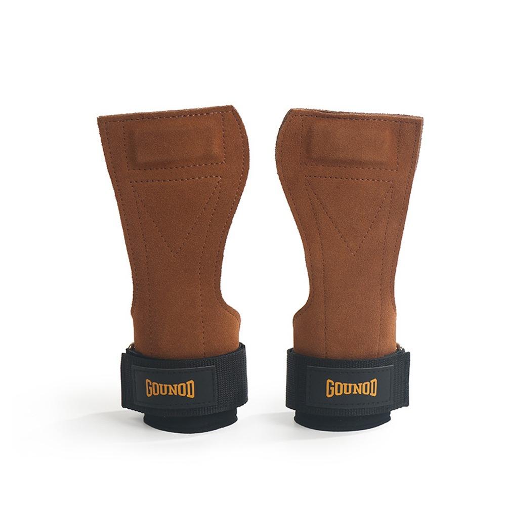 1 пара защитных накладок из воловьей кожи для ладоней, нескользящий подъемный ремень, защита запястья, аксессуары для фитнеса