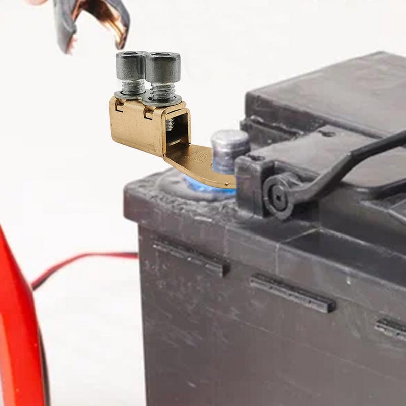 Battery Terminal Connectors Pure Copper Post Terminals Battery Cable Ends Junction Block with Hexagonal Wrench Cable Connectors
