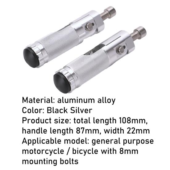 Универсальные мотоциклетные болты из алюминиевого сплава 8 мм Круглые педали Складные подножки подножки