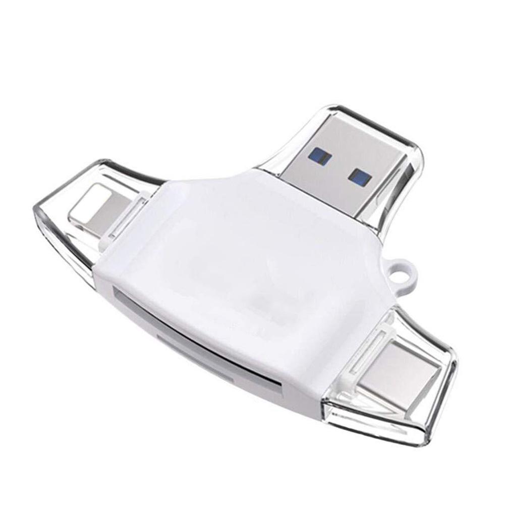 4 In 1 USB 2.0 OTG Memory Card Reader Adapter Universal Micro USB TF SD Card Reader for PC Phone Computer Laptop