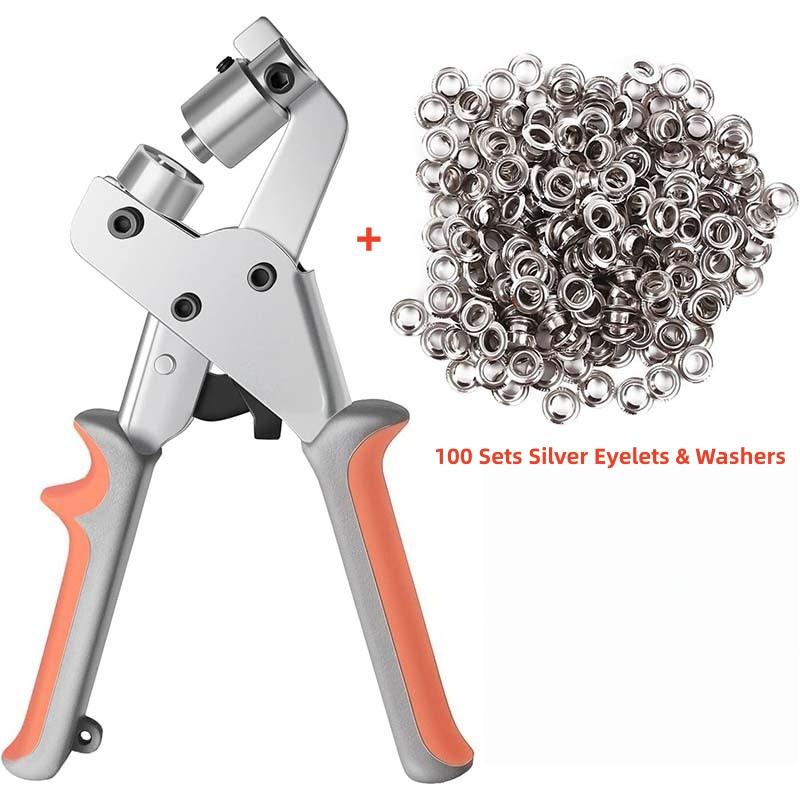 1 Набор Портативный Ручной Металлический Пробойник для Люверсов Зажим для Кожи Холста Одежды DIY Тент Кольцо 10 мм Комплект Инструментов для Зажима Люверсов