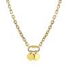 New Fashion Personalised Hip-hop Stainless Steel Wide Chain Thick Chain Round Plate Round Piece Pendant Necklace  for Women Girl