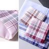 3Pcs/set Fashion Plaid Stripe Pocket Square Handkerchiefs For Old Men Classic Soft Cotton Suit Pocket Square
