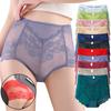 High Waist Semi-transparent Lace Women's Panties,Plus Size Sexy Hollowed-out Women Underwear, Tuck In The Abdomen and Lift The Buttocks
