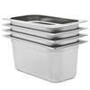 VidaXL Gastronorm Containers 4 Pcs GN 1/3 150 Mm Stainless Steel