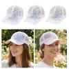 White Pink Hollow Out Baseball Cap Duck Tongue Breathable Baseball Cap  Summer