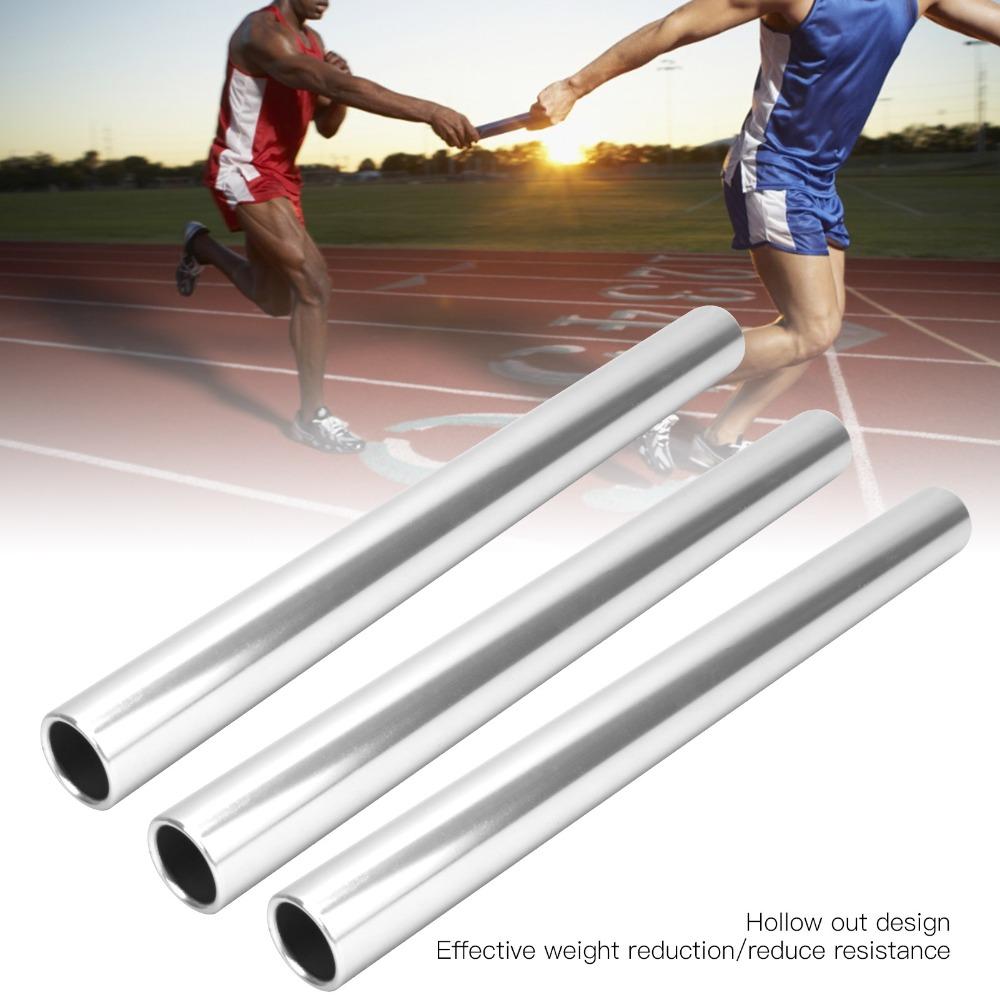 3PCS Smooth Surface Track Baton Hollow Tube Running Baton Reusable Relay Baton  Sports Training