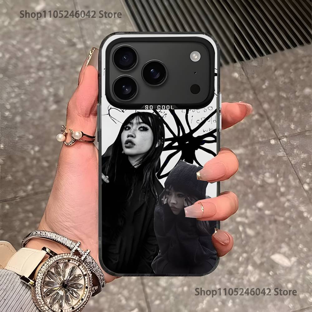 B-beabadoobee Beatopia Для iPhone 17,16,15,14,13,12,11,Pro,MAX,Plus Черный Ударопрочный Конфетный Матовый Чехол