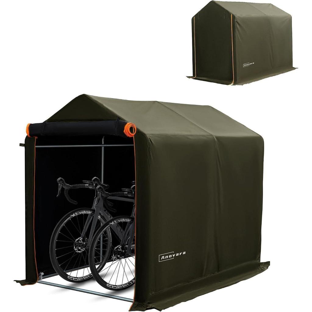 Б/У Cycle House Велопарковка Открытая Anovara Высокопрочная Толстая Стальная Труба Толстое Покрытие 420D М-Зеленый-навес