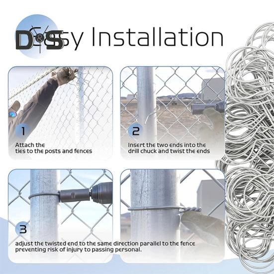 100 шт. оцинкованных зажимов для проволоки для забора, простая установка, надежные металлические зажимы для столбов забора для любителей делать все своими руками