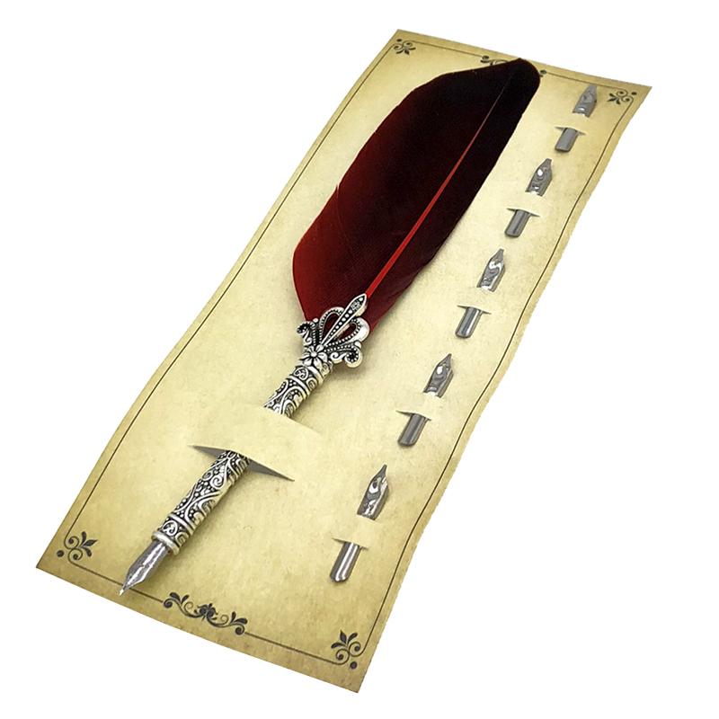 1 комплект пишущих инструментов, винтажная резьба, цветок, рот, британский стиль, новогодний подарок, высококачественная перьевая ручка, канцелярские принадлежности