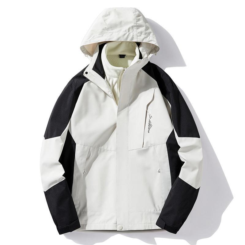 Куртка в горном стиле, осенне-зимняя двухслойная ветрозащитная, водонепроницаемая, дышащая, облегающая куртка для альпинизма, свободная повседневная куртка для пар