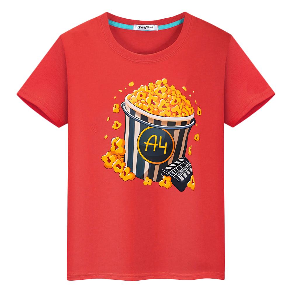 Merch A4 футболка с принтом ягненка для детей, мальчиков 10 лет, топы из 100% хлопка, футболки, Влад, A4, аниме, короткая футболка с принтом гордости, y2k, цельная одежда для девочек