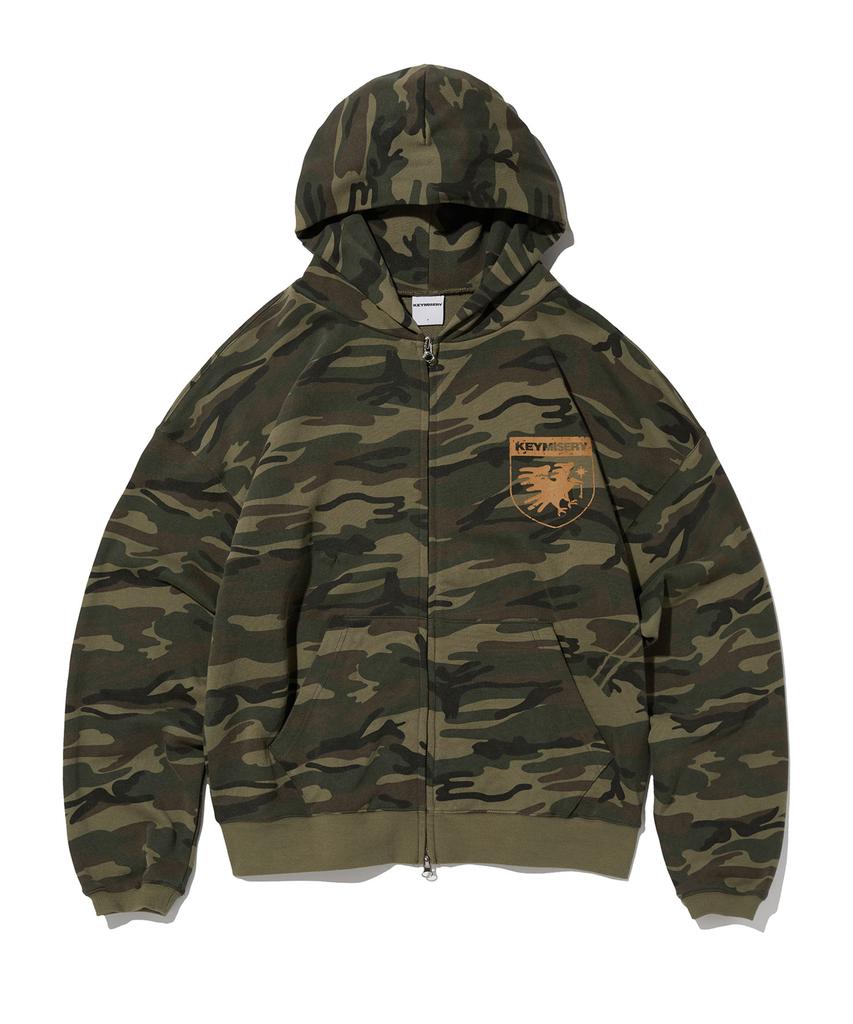 Худи на молнии Keymisery Crow Kiss Crop (Camo)