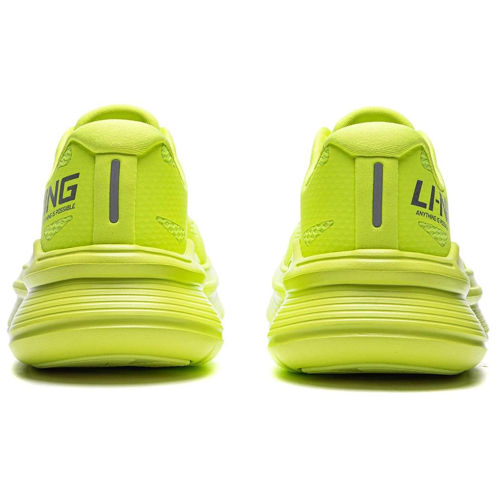 Li Ning Ling Yue Амортизирующие Дышащие Низкие Повседневные Беговые Кроссовки Мужские Флуоресцентный Лаймовый Зеленый ARSU097-2
