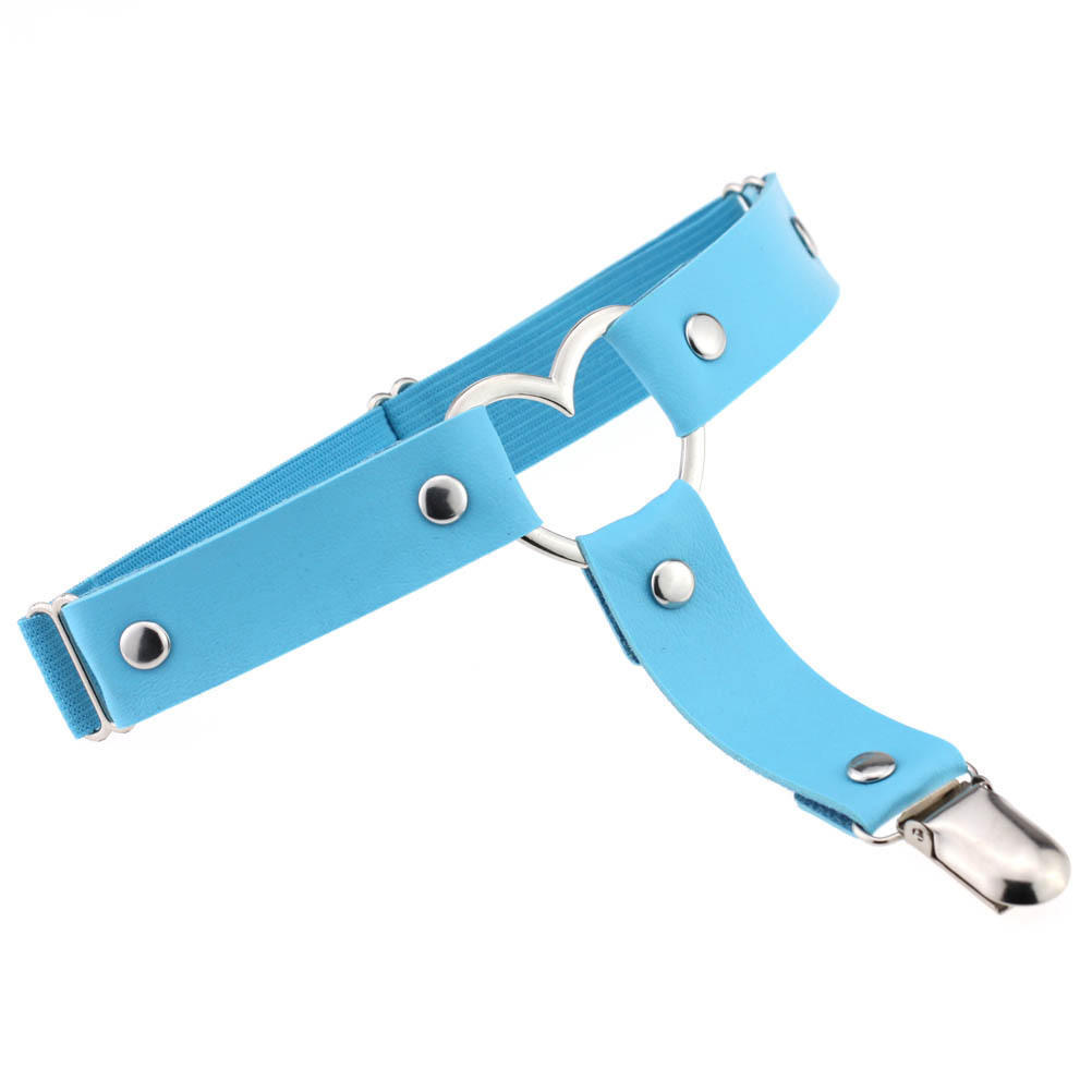 1 шт. Женский сексуальный панк гот сердце ПУ кожа эластичная подвязка для ног кольцо на бедро аксессуар для одежды подвязка для ног сексуальные чулки подвязки