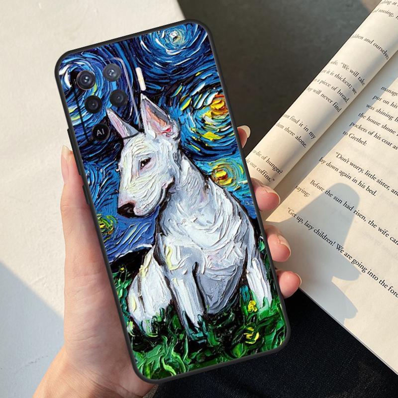 Бультерьер Бультерьер Собака Чехол Для Oppo A5 Pro A15 A16 A17 A57 A77 A94 A74 A54 A76 A96 A40 A60 A80 A18 A38 A58 A78 A98