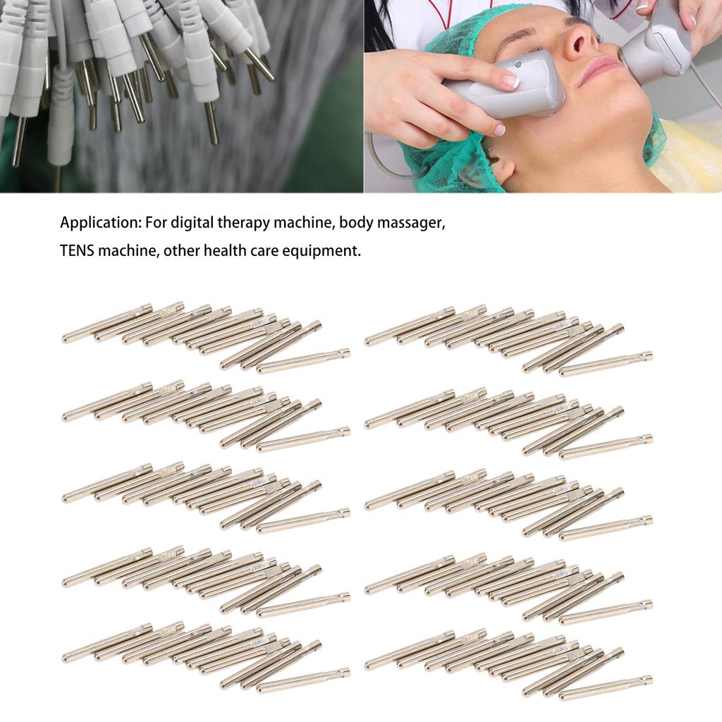 100 шт. Электродный провод с контактным пином 2,0 мм Медь для массажера Физиотерапия Нагревательный провод