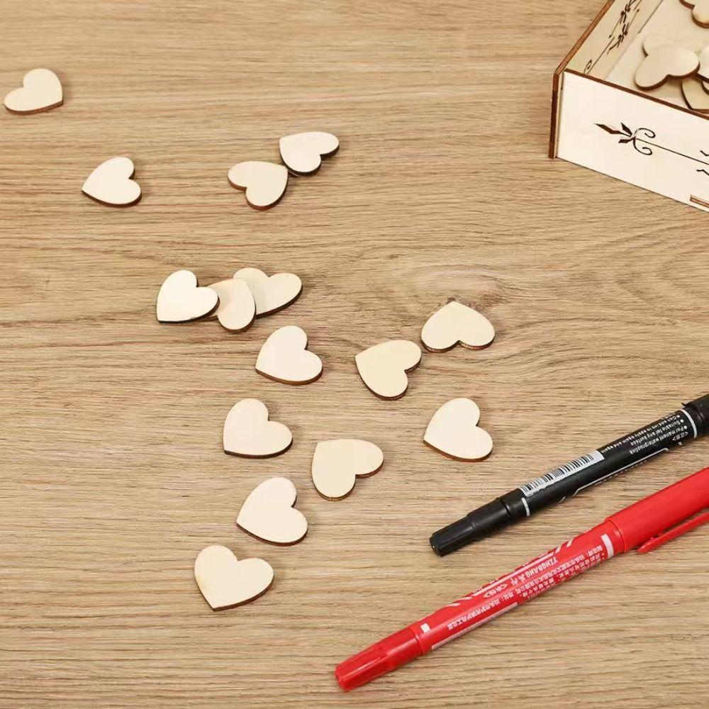 Creative Design Wooden Hearts Guest Book Wooden Hearts Message Board  Wedding Anniversary