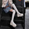 Height-increasing Knee Boots Women's Elastic and Thin Thick-soled Boots Sweet and Cool Big Tube Circumference Thick Legs Fat MM Tall Tube
