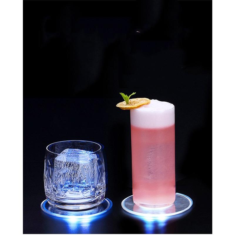 Акриловый кристалл ультратонкий светодиодный подстаканник