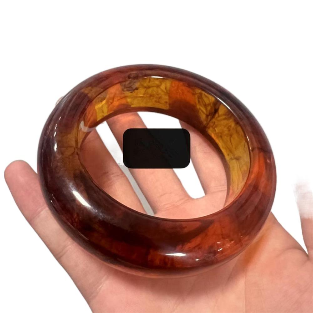 Vintage Acrylic Bangle Smudging Retro Hand Ring Unique Wide Bracelet  Decoration