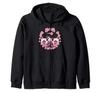 Cute Cherry Blossom Kokeshi I Kokeshi Zip Hoodie