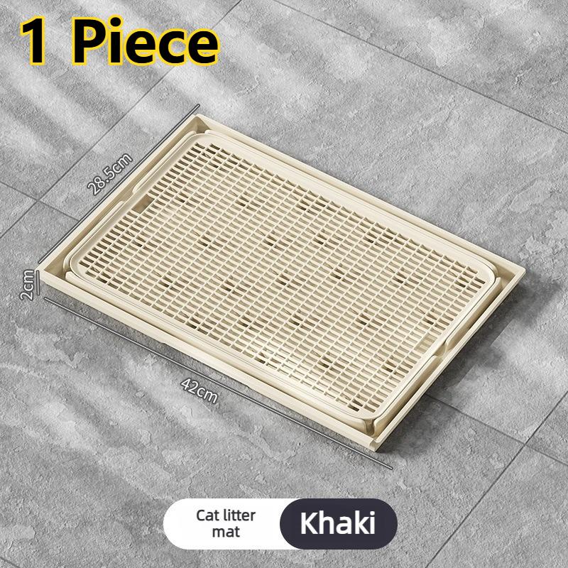 1PC Cat Litter Catcher Mat Double Layer Washable Cats Litter Mat  Connectable Falling Sand Mats Anti Slip Pets Litter Cushion