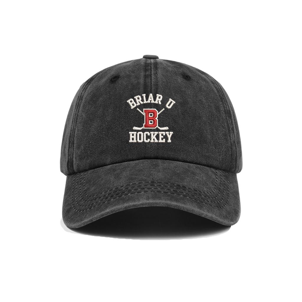 Регулируемая бейсболка Briar U Hockey Классический шестипанельный структурированный дизайн с изогнутым козырьком и вышитым логотипом для повседневной носки