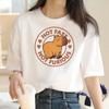 Cute Capybara Clothing T-Shirt Women Vintage Cartoon T Shirt Female Casual Anime Top Tees T Shirt Manga Women Graphic Tee Tops
